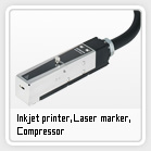 Inkjet printer, Laser marker, Compressor